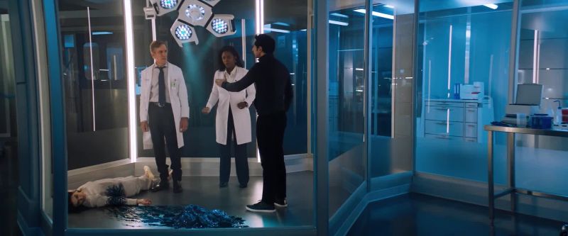 Where were you when it left Dr. Skirth's body?