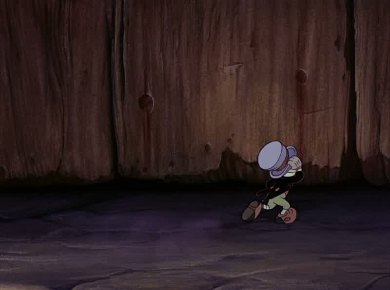 Ha To hear that beetle talkyou'd think somethin' was going to happen to usConscience Nah phooeyWhere does he get that stuffHow do you ever expect to be a real boyWhat's he think I look like a