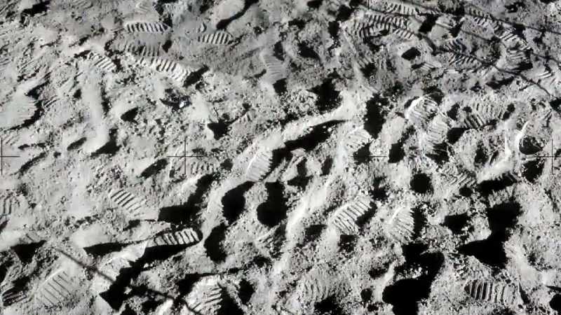 Wherever they go, astronauts leave very clear footprints on the ground