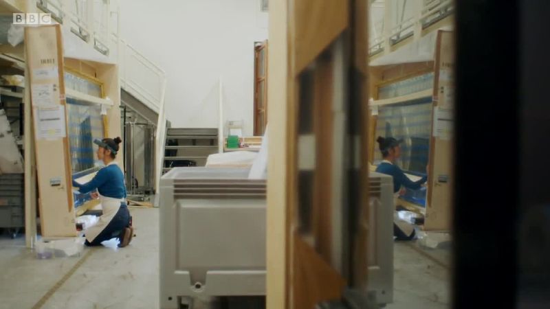 While Allen prepares the wall
