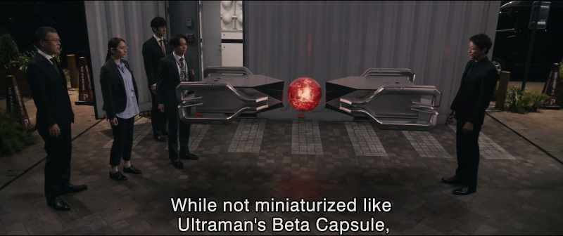 While not miniaturized like Ultraman's Beta Capsule