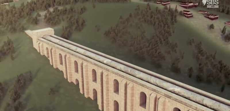 While Roman aqueducts are often associated with bridges like this