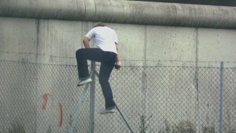 While some try to cross the wall into west germany