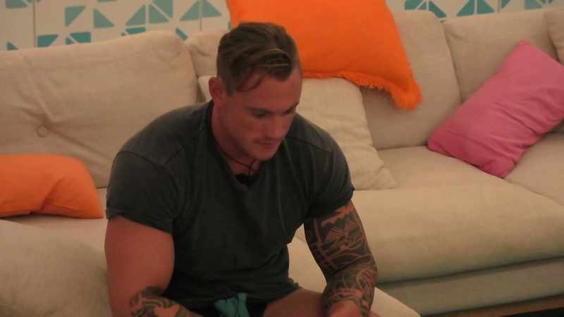 While Tom is using his space to sit on a sofa