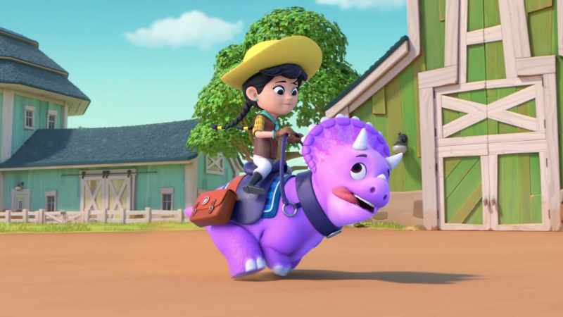 Whoa! It's going to be hard to stop those big brontos, Tango