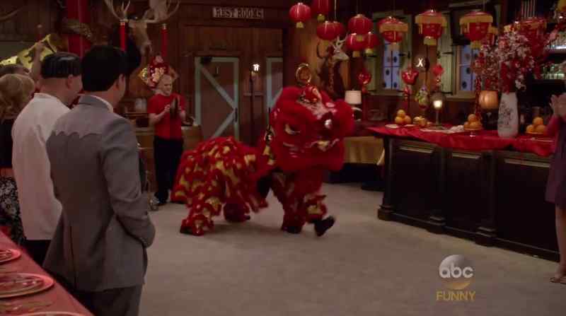 Whoa, lion dancers!
