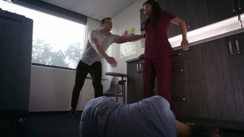 Whoa! Uh, hey, call 911. Go, go, go, go