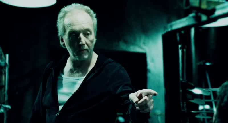 With the ugliness of your soulYou just lean forward into the knives with your facePress hard enoughYou will release the arms and legs restraints that bind youPress hard thoughAnd you'll be free You