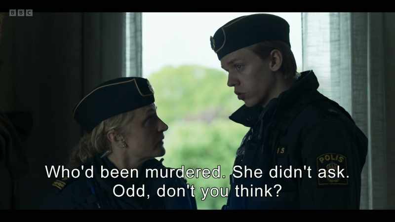 Who'd been murdered. She didn't ask. Odd, don't you think?