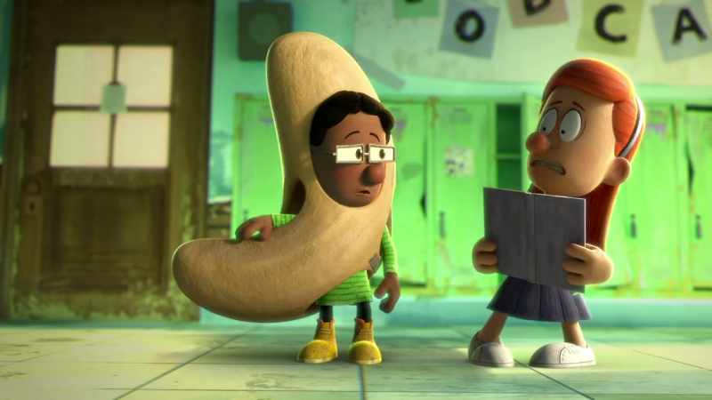 Why are dressed like a peanut? - [grunts]