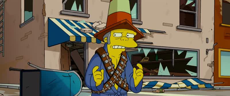 Why are you dressed like thatWell I don't like to brag but I am now the emperor of SpringfieldNo you're notYes I amOkay Hail emperor