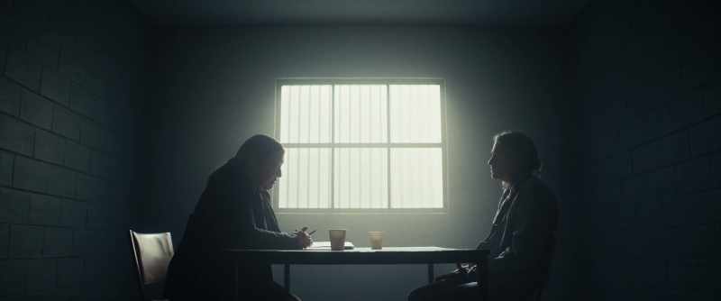 Why would an innocent man write the victim's wife a letter?