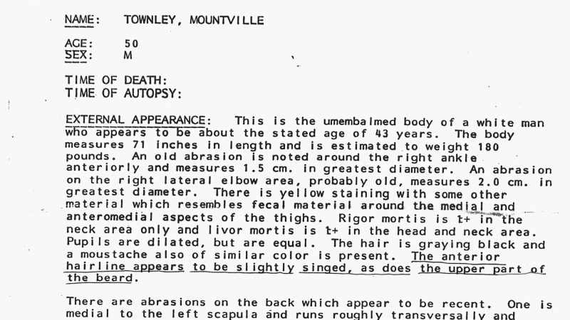 William h: The autopsy report states that