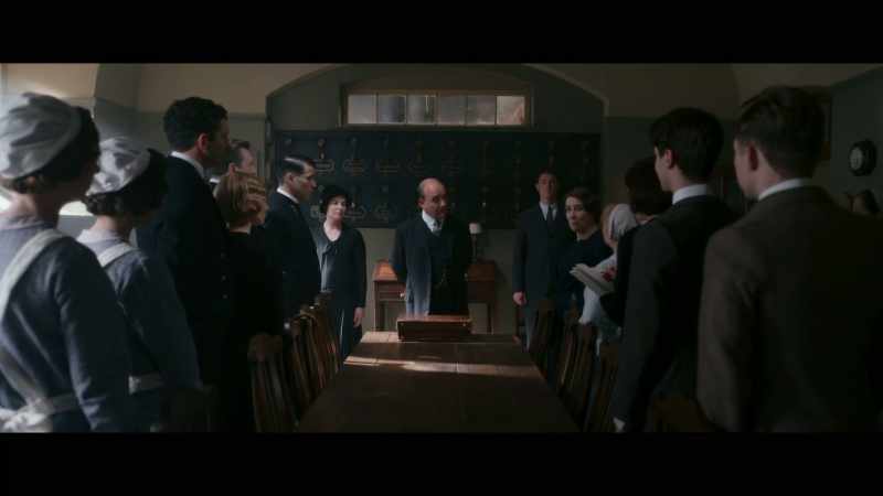WILSON: Mrs. Webb and four footmen will arrive
