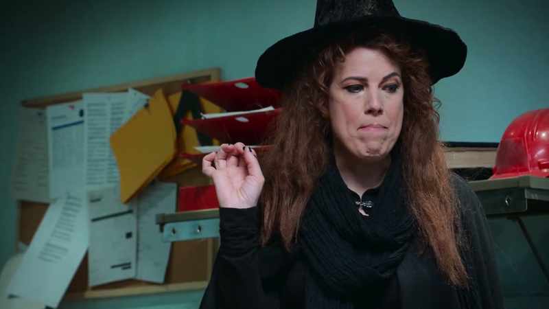 Witch, please. Something better, like a... principal! Or a, or a janitor!