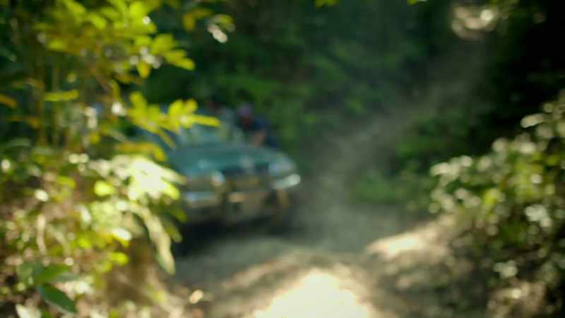 With a broken tow rope