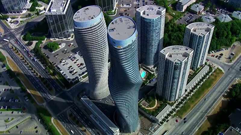 With continuous balconies and elliptical floor plans
