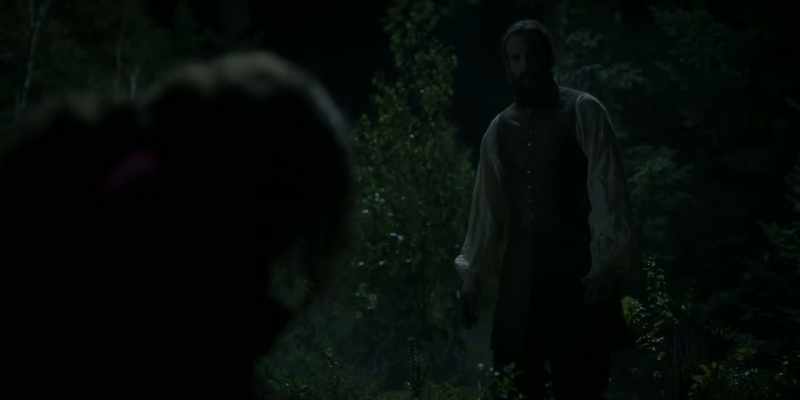 With another Hudson Bay man, presumably looking