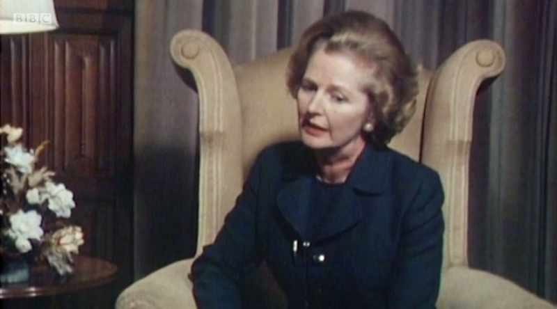 With Margaret Thatcher