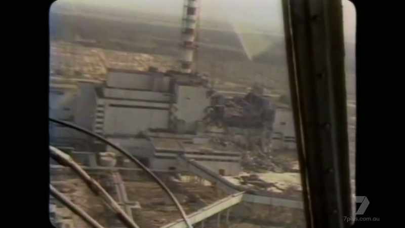 with radiation pouring