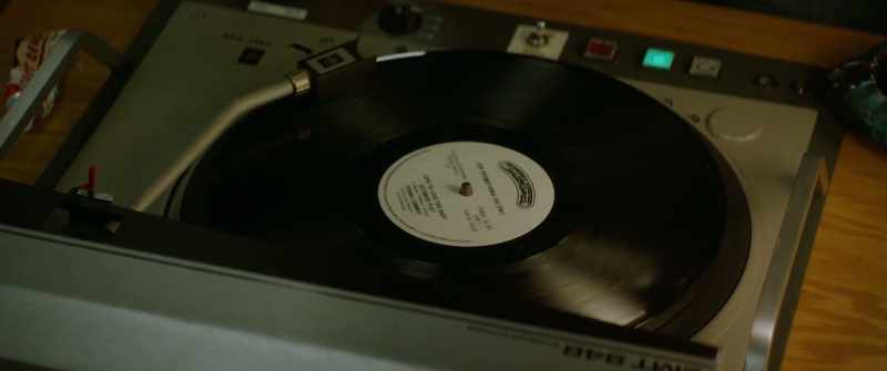 With the record glued to the turntable