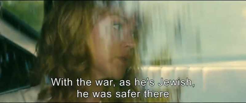 With the war, as he's Jewish, he was safer there