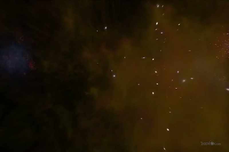 Within a vast field of galactic clusters