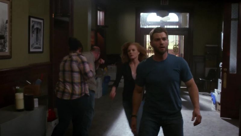 Woman 1: Help! Man: The ceiling's caving in!
