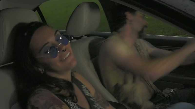 (woman laughing)