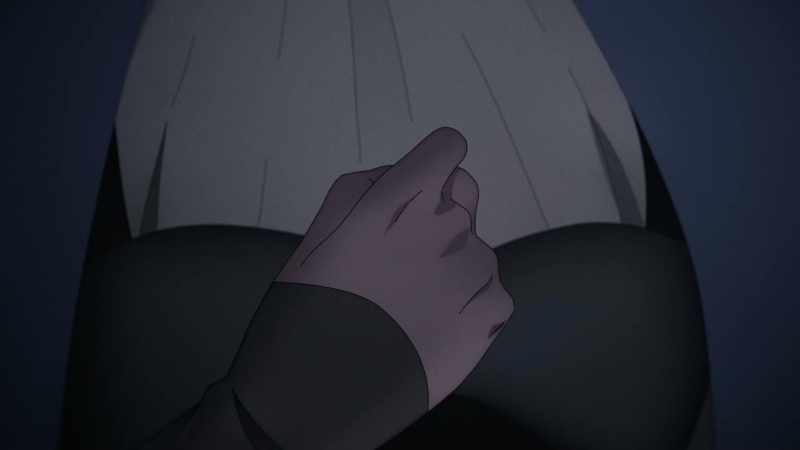 [woman sobbing]