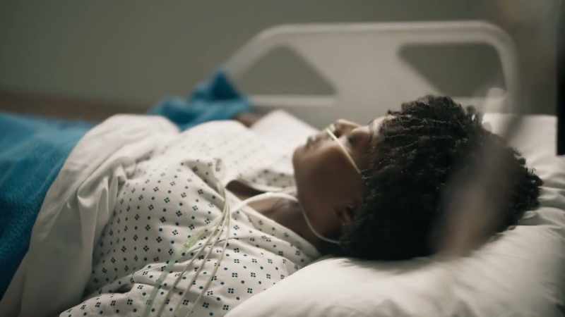 Woman: The L1 vertebrae is damaged