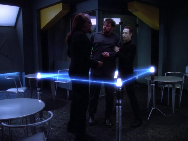 Worf to Enterprise. Pattern enhancer activated. Three to beam up