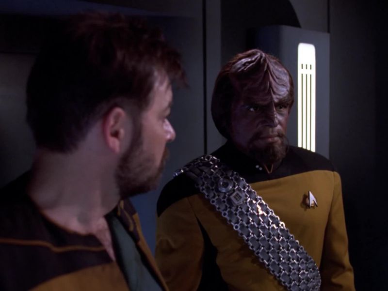 Worf to Enterprise. Two to beam up. - Stand by