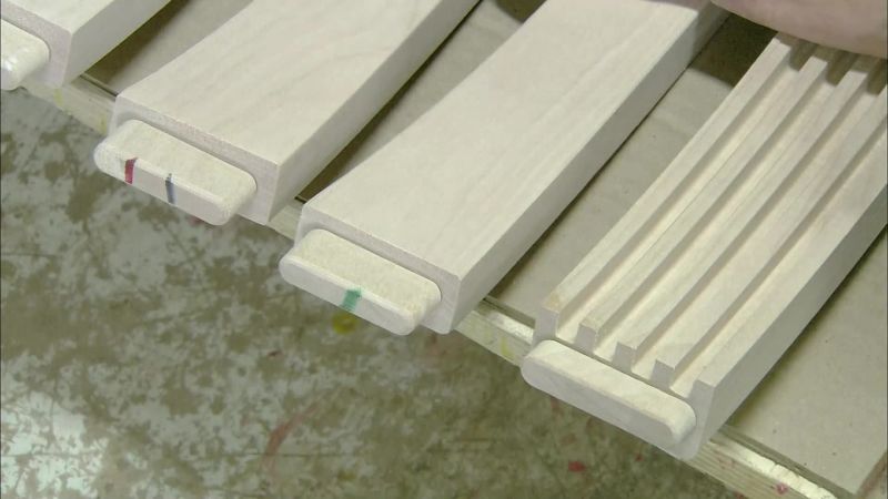 WORKERS GLUE THE MORTISES