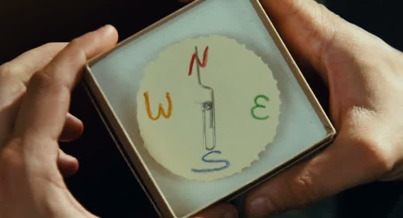 Wow, it's a-- It's a paper-cIip compass