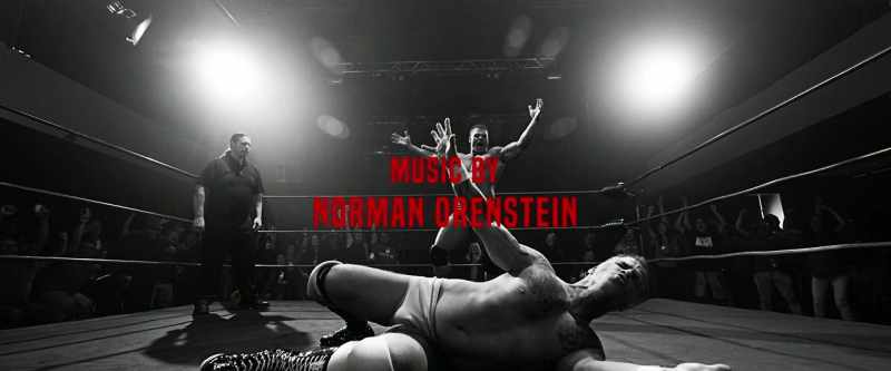 (wrestler thudding)