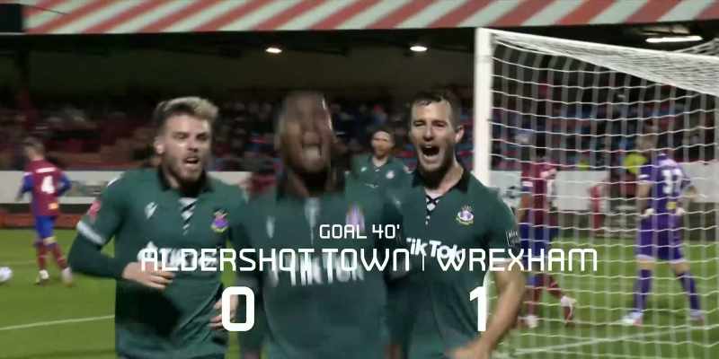 Wrexham have the lead at the Recreation Ground!