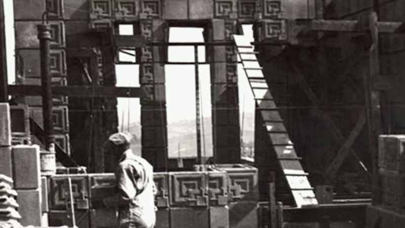Wright liked to say he was weaving here