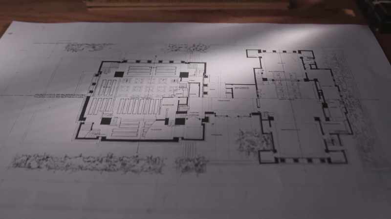 Wright's plans for the new building