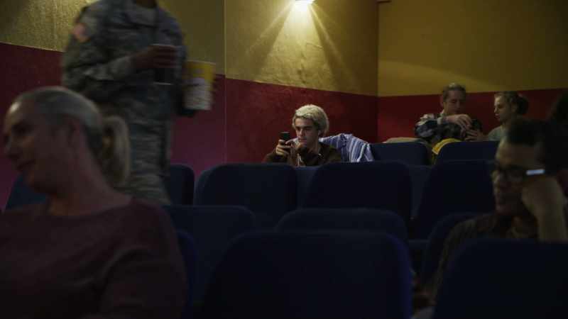 (yawns) -(theater chatter)