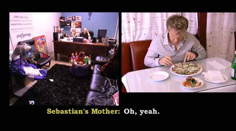 YEAH, HE'S IN THE DINING ROOM EATING