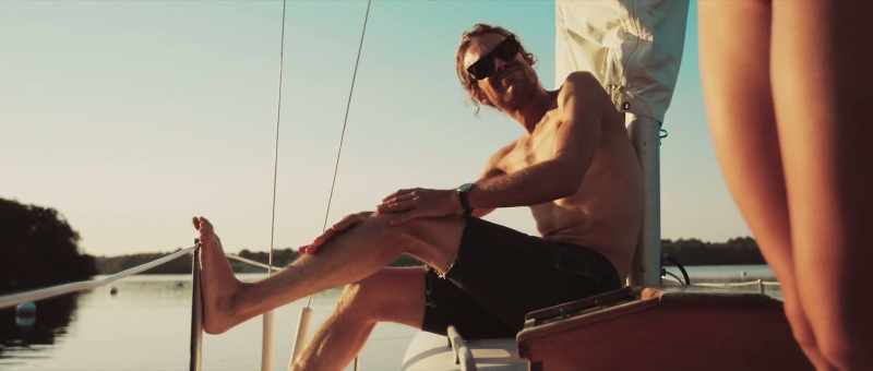 Yeah, on the lake dancing on a boat