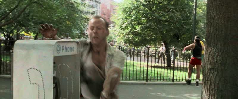 Yeah? McClane. John, you're out of shape. You barely made it. Yeah, well, we all barely make it. Wha