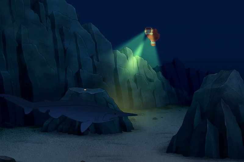 Yeah. To get past that shark, we need to hide