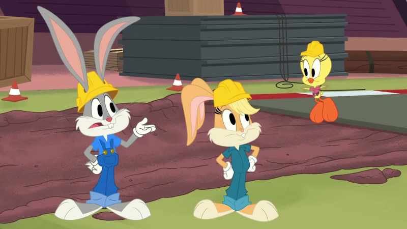 Yep, he's testing out the tracks at Daffy's Detour