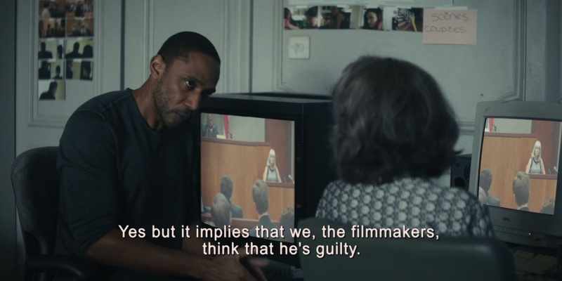 Yes but it implies that we, the filmmakers, think that he's guilty