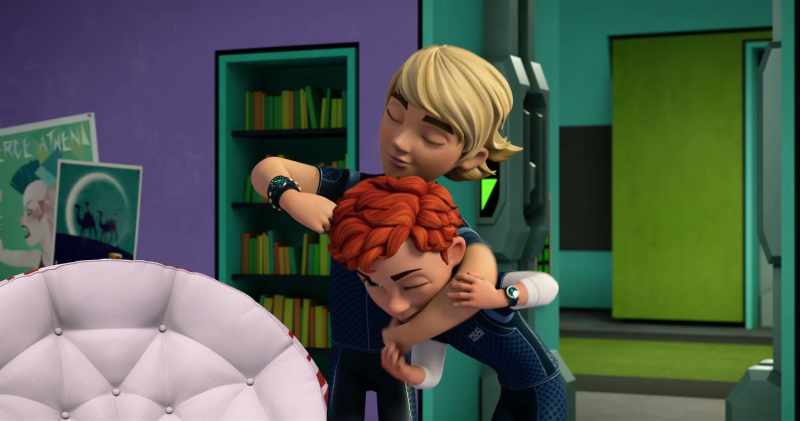 Yes! Talking. -[yelps]