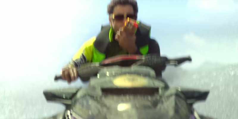Yo, I'm chillin' on a Jet Ski, dog! [laughs]