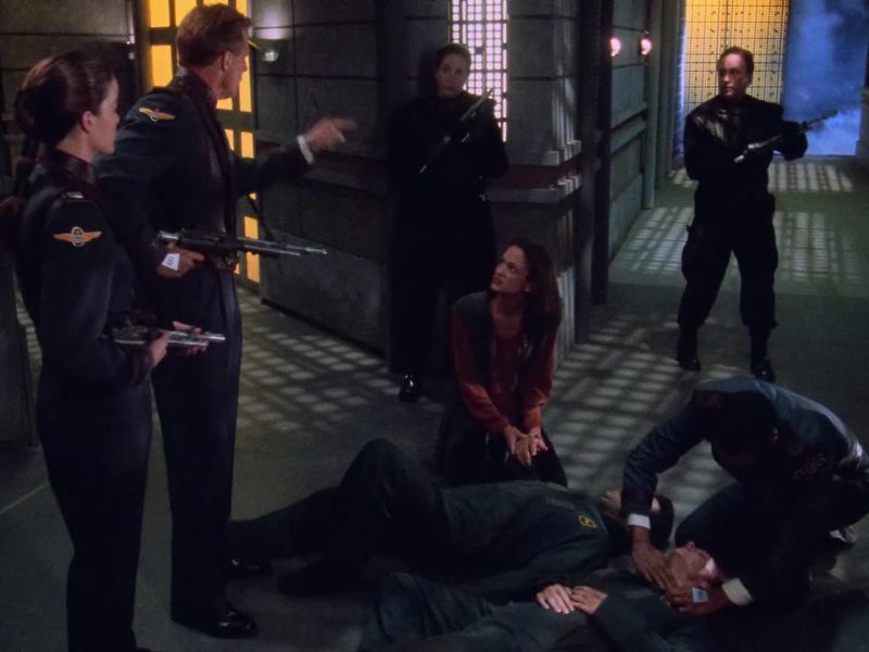 You all right? -Garibaldi pulled them out. He went back in