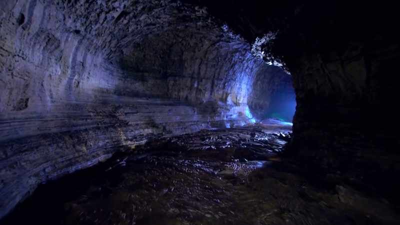 You can just imagine walking inside a cave
